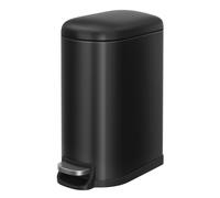 Slim Pedal Rubbish Bin, Black