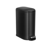 Slim Pedal Rubbish Bin, Black