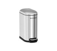 Slim Pedal Rubbish Bin, Silver
