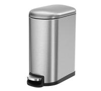 Slim Pedal Rubbish Bin, Silver