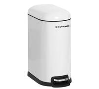 Slim Pedal Rubbish Bin, White