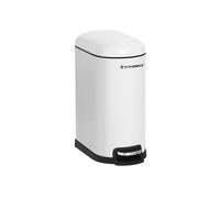 Slim Pedal Rubbish Bin, White