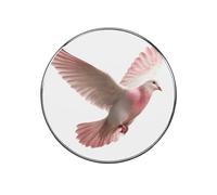 Slim Pink Dove in Flight Fridge Magnets DIY Art Round Magnetic Refrigerator Sticker for Home Kitchen Car Garage Decor