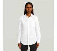 Slim Poplin Long Sleeve Shirt - White - Women L