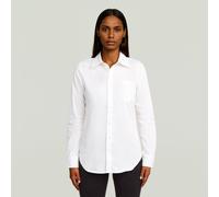Slim Poplin Long Sleeve Shirt - White - Women XL