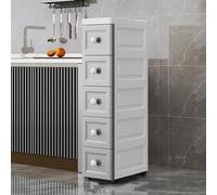 Slim Portable Sto nizer for Bathroom & Kitchen Multifunctal Tall Cabinet with Ders Space-Saving Solut for Smals Ideal for Efficient Sto.