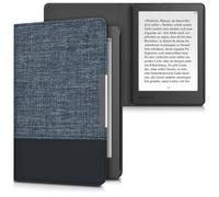 Slim PU Leather Canvas Folio Case for Kobo Aura Edition 2