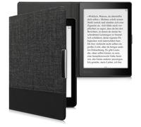 Slim PU Leather Canvas Folio Case for Kobo Aura ONE
