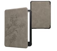 kwmobile Cover for Amazon Kindle Paperwhite (2024)/Colorsoft Case - eReader Cover with auto sleep funktion - Magnolias with Grey