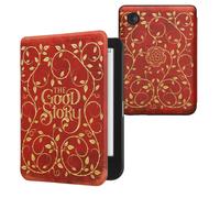 kwmobile Case Compatible with Kobo Clara BW/Colour Case - eReader Cover - Good Story Yellow/Orange/Red
