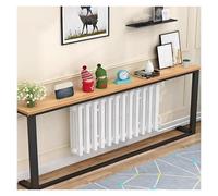Slim Radiator Floor Shelf Narrow Console Table for Living Room/Bedroom 80/90/100cm Tall Entryway Table with Black Legs L120xW25xH100cm for Storage & Decor