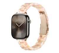 Slim Resin Strap Compatible With Apple Watch Strap Women 38mm 40mm 41mm 42mm 44mm 45mm 46mm, Thin Lightweight Bracelet Dressy Wristband For iWatch Band Women Series 10 SE 9 8 7 6 5 4 3