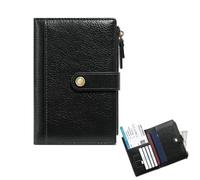 Slim RFID Blocking Passport Holder Wallet,PU Leather Travel Card Organizer,Lightweight Passport Case for Women Men, Black, 6.4 x 4.4 x 0.75 inches, Minimalist