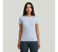 Slim Rib T-Shirt - Light blue - Women M