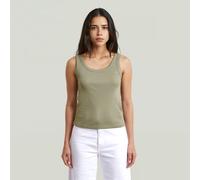 Slim Rib Tank T-Shirt - Green - Women M