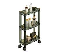 Slim Rolling Bathroom Sto Cabinet on Wheels 3-Tier le nizer Cart for Makeup & tials Narrow Shelving Unit for Space-Saving Sto