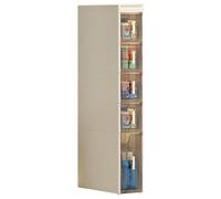 Slim Rolling Cart - No Assembly Required Plastic PP with Clear Drawers for Kitchen Bathroom Office & Small Spaces (14 x 41.5 x 86 cm) - Versatile Storage Solution