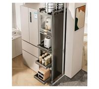 Slim Rolling Cart with Wheels Narrow rage for Laundry Room & Bathroom Pull-Out Basket rage Rack Space-Saving Slim Cabinet (45x36x163cm)