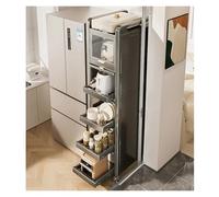 Slim Rolling rage Cart with Wheels Narrow Laundry Room Pull-Out Basket Rack Compact Bathroom Cabinet (20x50x196cm) - Space-Saving Solution for Small Spaces