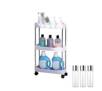 Slim Rolling Sto Cart - 1/4 Bathroom nizer, Space-Saving ack nizer with Wheels, Narrow Shelves for Tight Spaces, Perfect for Crowded Bathrooms and Small Areas