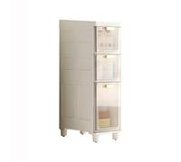 Slim Rolling Storage Cabinet - Narrow Gap on Wheels, Stable Multi-Tiered Rack for Small Kitchens & Tight Spaces, Space-Saving Utility Cart