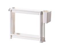 Slim Rolling Storage Cart - 2-Tier Narrow Shelving Unit Sturdy Plasticfor Bathroom Essentials Cosmetics 9cm Wide Space-Saving Design Easy Mobility