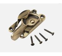 Slim Sash Window Fasteners Locking & Non-Locking, Solid Brass, Various Finishes - Non-Locking (Antique Brass)