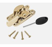 Slim Sash Window Fasteners Locking & Non-Locking, Solid Brass, Various Finishes (PVD Brass Locking)