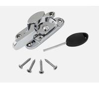 Slim Sash Window Fasteners Locking & Non-Locking, Solid Brass, Various Finishes - (Satin Chrome Locking)