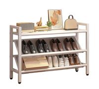 Slim Shoe Rack SpaceSaving Shoe Organizer Freestanding Steel Storage for Hallway Entryway & Corners Ideal for Small Spaces Durable Design for Shoes Behind Doors & Closets