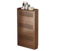Slim Shoe Sto Cabinet with 2 3 Reversible Ders Tall Rattan Sideboard for Hallway Veal Design Anti Tip Protect Space Saving Cupboard