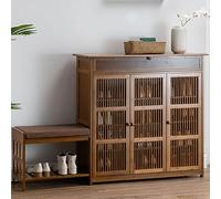 Slim Shoe Sto Cabinet with Bench & Der Tall Entryway Rattan Sideboard for Hallway Cupboard for Shoes Slish Slim Cupboards