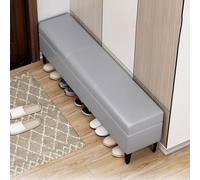Slim Shoe Storage Cabinet with Padded Bench Tall Rattan Sideboard for Hallway Narrow Cupboard for Entryway and Bedroom Stylish Space-Saving Design