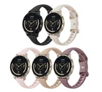 Slim Silicone 18mm Compatible with Garmin Venu 3S Watch Bands/Venu 4 41mm/Venu 2S, 5 Pack Thin Soft Narrow Loop Soft Sport Rubber Straps Quick Release Wristband for Forerunner 265S/255S