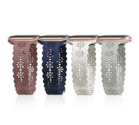 Slim Silicone Strap Compatible with Apple Watch 40mm 38mm 41mm 44mm 45mm 42mm 49mm Breathable Sports Strap for iWatch Bands SE Series 9/8/7/6/5/4/3/2/1 Ultra 2/1, Pack of 4, Smoke Purple/Midnight Blue