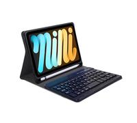 Slim Smart Keyboard Case for iPad mini 7th (A17 Pro) 2024 / iPad mini 6th 8.3 Inch [Support 3 System] with Magnetically Detachable Wireless Keyboard Cover with Pencil Holder (Black)