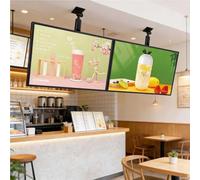 Slim Snap Frame LED Light Box, TV Light Box Billboard with Aluminum Alloy Frame, LED Advertising Screen, LED Backlit Menu Board for Restaurant Cafe Shops Wall Mounted Billboard 2pcs-60 * 100cm