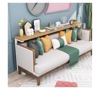 Slim Sofa Table for Small Spaces 110LBS Capacity 0.6in Thick Wooden Top 2in Steel Frame Perfect Behind Couch for Radiator Concealment (47.2"x7.9"x25.6")