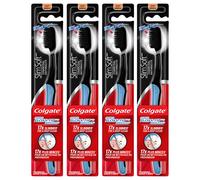 Slim Soft Charcoal Toothbrush 17x Slimmer Tip Soft Bristles - Pack of 4