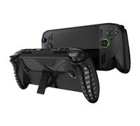 Slim Soft TPU Case for ROG Xbox Ally X Handheld Game Console - Ergonomic Grip Protective Shell Cover with Kickstand, Non-Slip Anti-Scratch Console Protector Skin (Black)