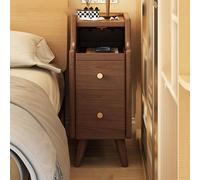 Slim Solid Oak NightstandMinimalist Bedside Cabinet for Small SpacesModern Design for Bedroom & Living RoomFunctional Storage Solution