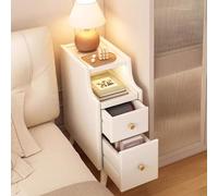 Slim Solid Oak NightstandMinimalist Bedside Cabinet for Small SpacesStylish Modern Furniture for Bedroom & Living Room Storage