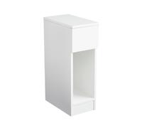 MCC Direct Solid Wooden Bedside Table With Open Shelf And Drawer White Ava By Mcc
