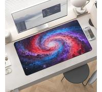 Slim Space Nebula Swirl Desk Mat for Keyboard and Mouse 24x12 Inch Gaming Mouse Pad Protector Non-Slip Rubber Base Portable Deskpad for Office/Gaming/Remote Work Desktop Accessories Decor