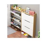 Slim SpaceSaving Wooden Shoe Rack Stylish Leaning Design for Hallway & Entryway Perfect Small Space Orga for Efficient Footwear Storage & Display