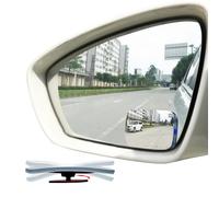 Slim Square Blind Spot Mirror, Ampper HD Glass Frameless Convex Rear View Mirror, Pack of 2