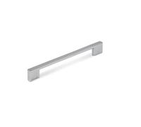 Slim Square D Handle 160mm | Contemporary Pull Kitchens Wardrobes Cupboards Cabinets Drawers | Matt Black, Satin Nickel, Chrome Handle (Chrome Plated (CP), Hole Center-160mm)