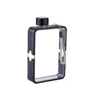 Slim Square Water Bottle - Leak Proof Flat Bottles, Lightweight BPA Free Material, Space Saving | Book Style Bottle Fits Bag Backpack Travel Office Gym for Easy Hydration Solution