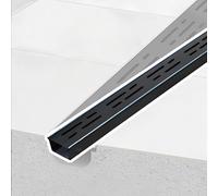 Slim Stainless Steel Linear Drain Kit - Outdoor Channel Drain Grate for Deck Patio Yard & Balcony - Efficient Drainage Solution for Modern Landscapes