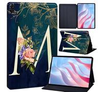 Slim Stand Case for HONOR Pad 8 12-inch Tablet,Slim Lightweight Protective Case Cover for HONOR Pad 8 12-inch PU Leather Case Tri-Fold Tablet Cover (initial letter M)